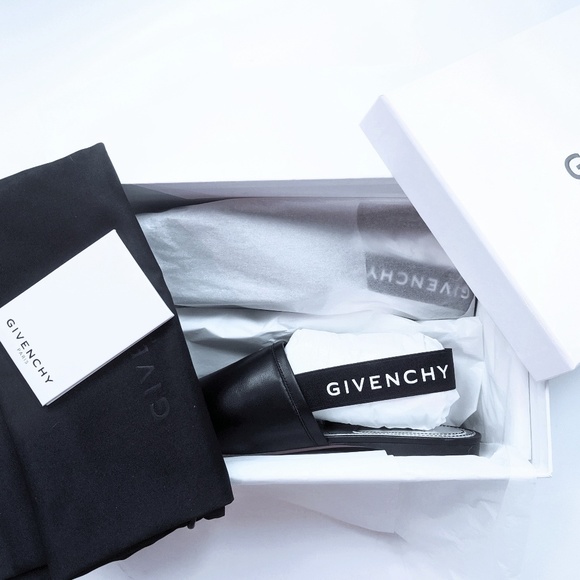 FINAL💥NIB🎁Givenchy Logo Rivington Leather Mules - Picture 3 of 8